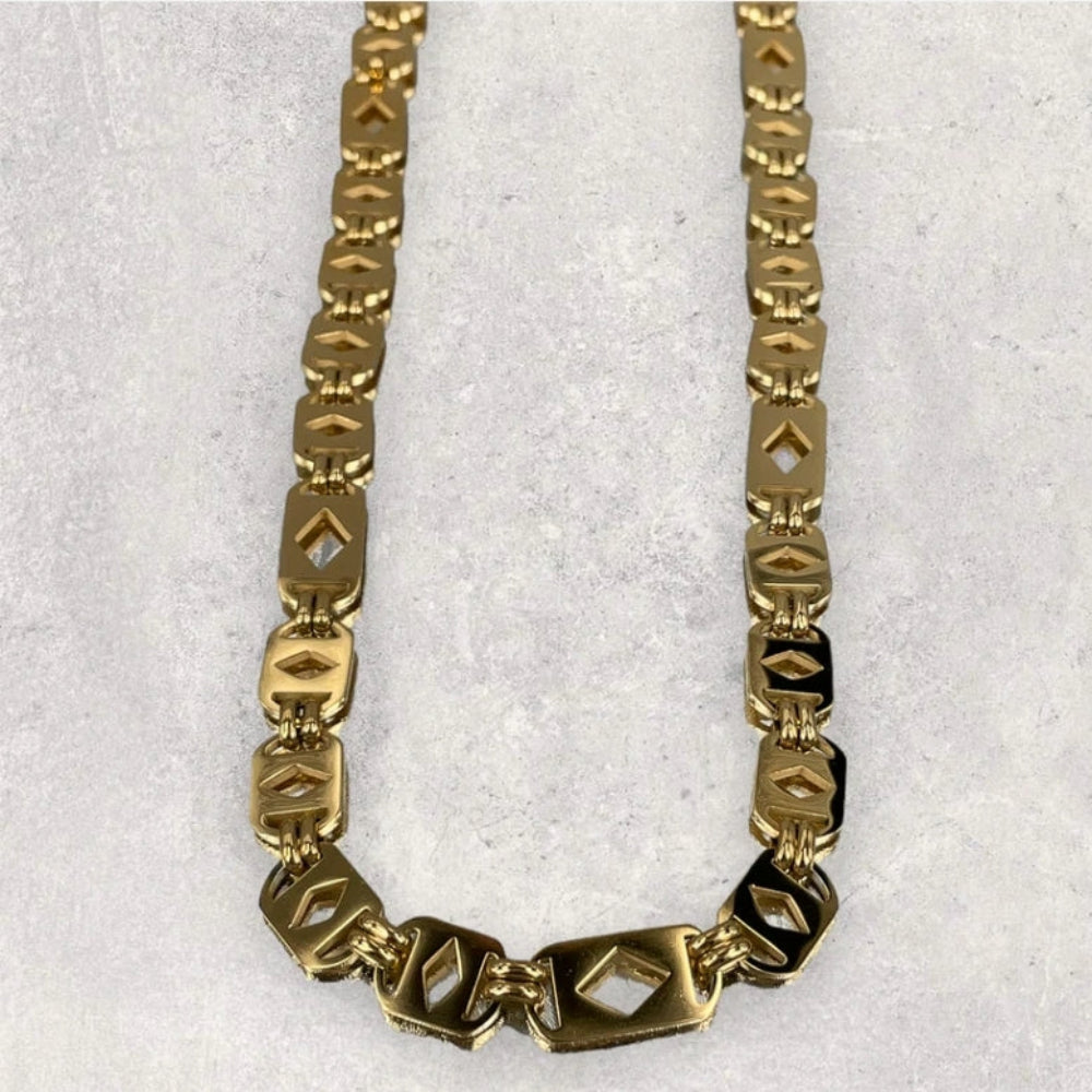 ICEVAULT | Royal Vault Chain – Vermeil Gold, Bold Geometric Links