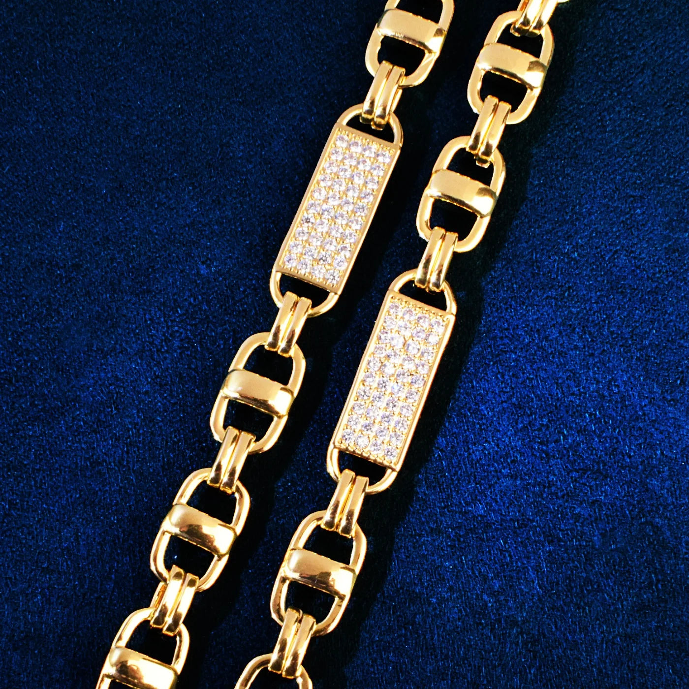 ICEVAULT | Imperial Byzantine Chain – Vermeil Gold & 5A+ CZ Stones Statement Piece