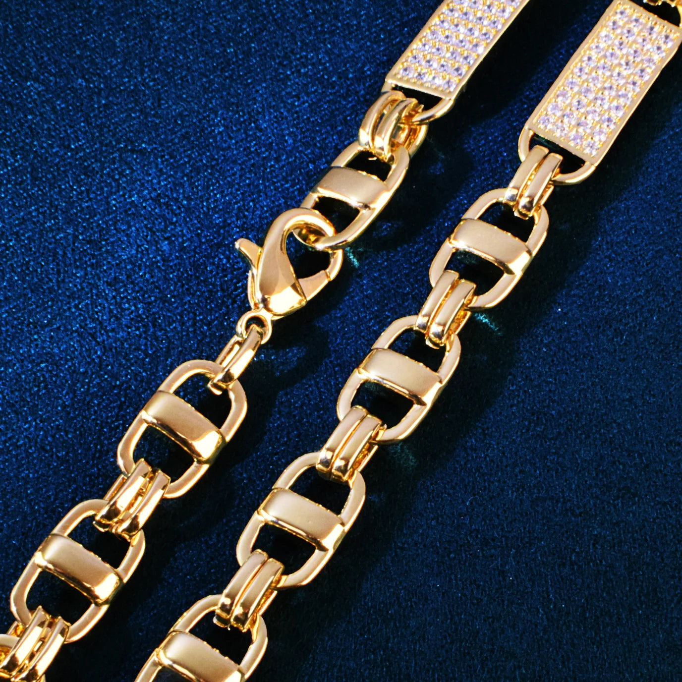 ICEVAULT | Imperial Byzantine Chain – Vermeil Gold & 5A+ CZ Stones Statement Piece