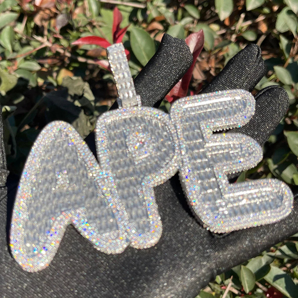 ICEVAULT | Men Necklace Custom Name Pendant Iced Out Baguette Personalized Hip Hop Jewelry