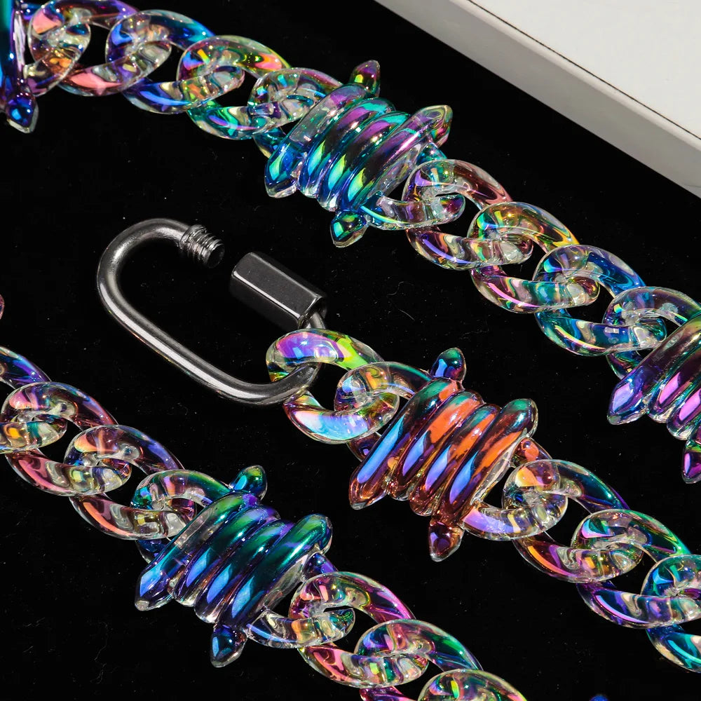 ICEVAULT | Acrylic Transparent Big Jesus Christ Cross Pendant Necklace for Men/Woman