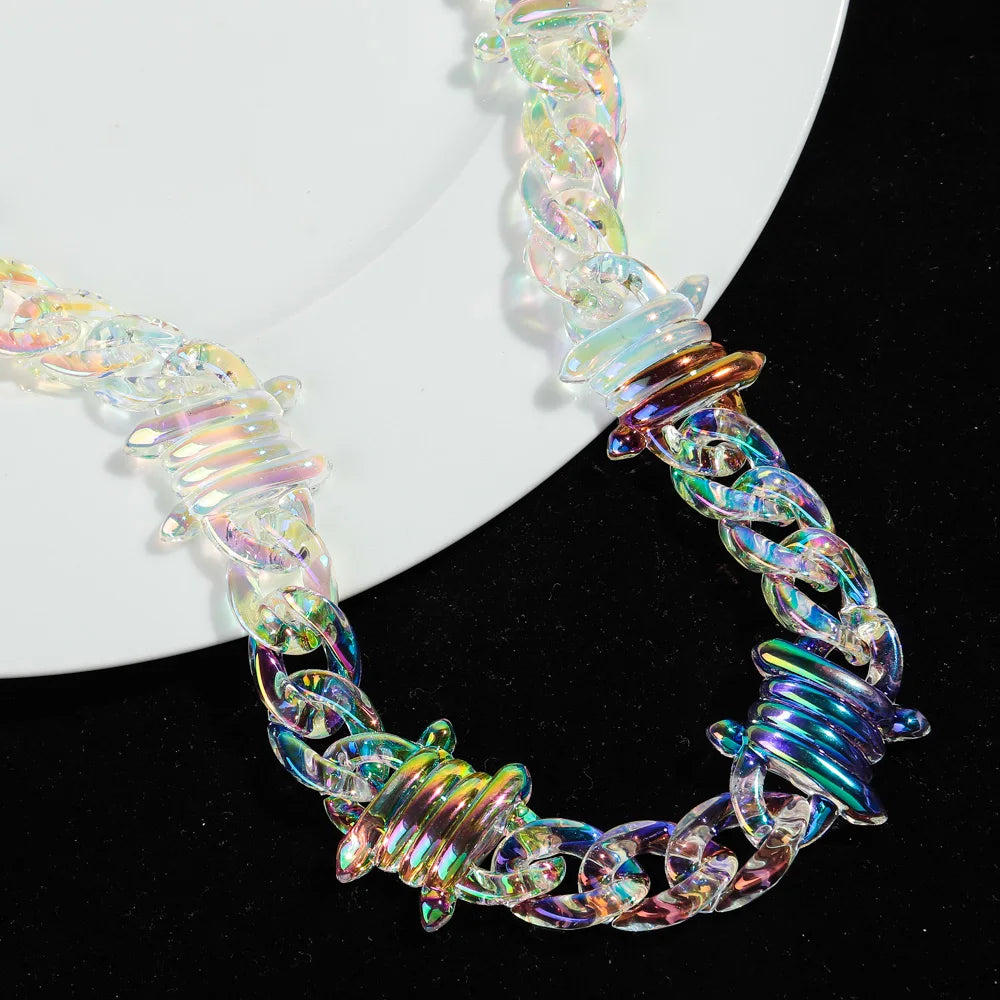 ICEVAULT | Acrylic Transparent Big Jesus Christ Cross Pendant Necklace for Men/Woman