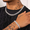 ICEVAULT | 10MM ICED CUBAN LINK CHAIN & BRACELET SET
