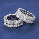 ICEVAULT | MOISSANITE DOUBLE ROW TENNIS RING - 925 SILVER VVS1