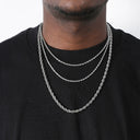 ICEVAULT | 5MM SILVER ROPE CHAIN