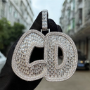 ICEVAULT | CUSTOM BAGUETTE BUBBLE FONT PENDANT