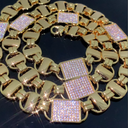 ICEVAULT | Magnum Kingsly Chain – Vermeil Gold & 5A+CZ Stones Statement Piece