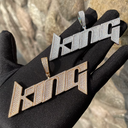 ICEVAULT | CUSTOM ROUND DIAMOND CUT - FUTURISTIC FONT PENDANT