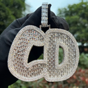 ICEVAULT | CUSTOM BAGUETTE BUBBLE FONT PENDANT