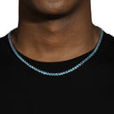 ICEVAULT | 4MM BLUE TENNIS CHAIN & BRACELET SET