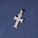 ICEVAULT | BAGUETTE CROSS PENDANT - SILVER PVD PLATED