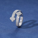 ICEVAULT | MOISSANITE CLOVER RING - 925 SILVER - VVS1