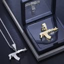 ICEVAULT | MOISSANITE AK-47 PENDANT - 925 SILVER VVS1