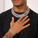 ICEVAULT | 13MM DIAMOND PRONG LINK CHAIN & BRACELET SET