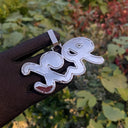 ICEVAULT | TWO TONE CUSTOM NAME - BAGUETTE PENDANT