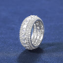 ICEVAULT | MOISSANITE LAYERED DIAMOND RING - 925 SILVER VVS1
