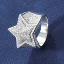 ICEVAULT | MOISSANITE 3D STAR RING - 925S SILVER