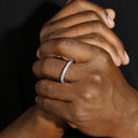 ICEVAULT | MOISSANITE SINGLE ROW TENNIS RING - 925 SILVER VVS1