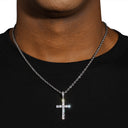 ICEVAULT | CROSS PENDANT - SILVER PVD PLATED