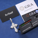 ICEVAULT | MOISSANITE ROYAL CROSS PENDANT - 925 SILVER VVS1