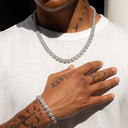 ICEVAULT | 10MM CLUSTERED TENNIS CHAIN & BRACELET SET