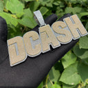 ICEVAULT | CUSTOM TWO TONE - ROUND DIAMOND CUT SOLID BASE PENDANT