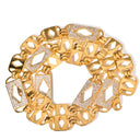 ICEVAULT | Gold-Plated Geometric Kingsley Link Chain – Iced-Out Diamond Cut Design, Luxury Hip-Hop Necklace