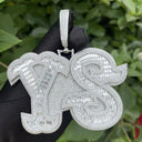 ICEVAULT | CUSTOM BAGUETTE DOUBLE INITIAL PENDANT