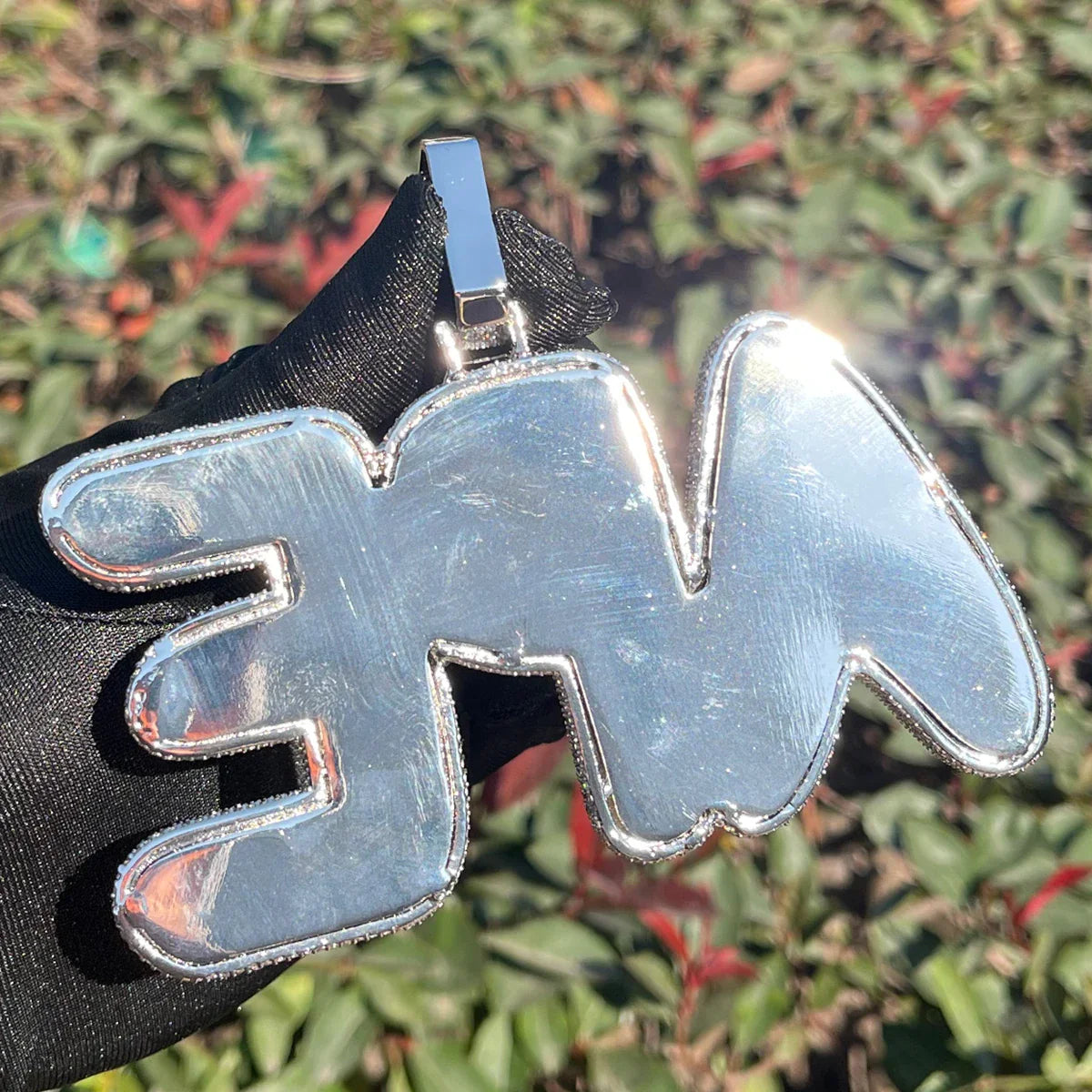 ICEVAULT | Men Necklace Custom Name Pendant Iced Out Baguette Personalized Hip Hop Jewelry