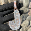 ICEVAULT | CUSTOM INITIAL BAGUETTE - LETTER PENDANT