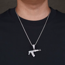 ICEVAULT | MOISSANITE AK-47 PENDANT - 925 SILVER VVS1