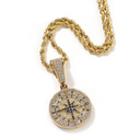 ICEVAULT | ICED COMPASS PENDANT - GOLD PVD PLATED