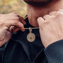 ICEVAULT | ICED COMPASS PENDANT - GOLD PVD PLATED