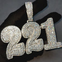 ICEVAULT | CUSTOM ROUND DIAMOND CUT NUMBER PENDANT