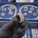 ICEVAULT | DIAMOND PRONG RING - SILVER PVD PLATED